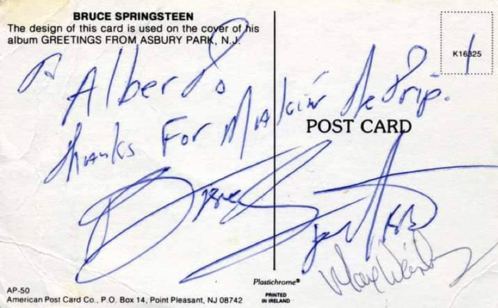 Springsteen autografo